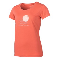 Ternua Camiseta de manga corta Logna 3.0 para mujer en color coral
