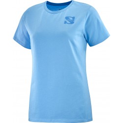 Camiseta SALOMON OUTLIFE SMALL LOGO para mujer-Azul
