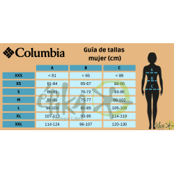guía de tallas ropa columbia mujer